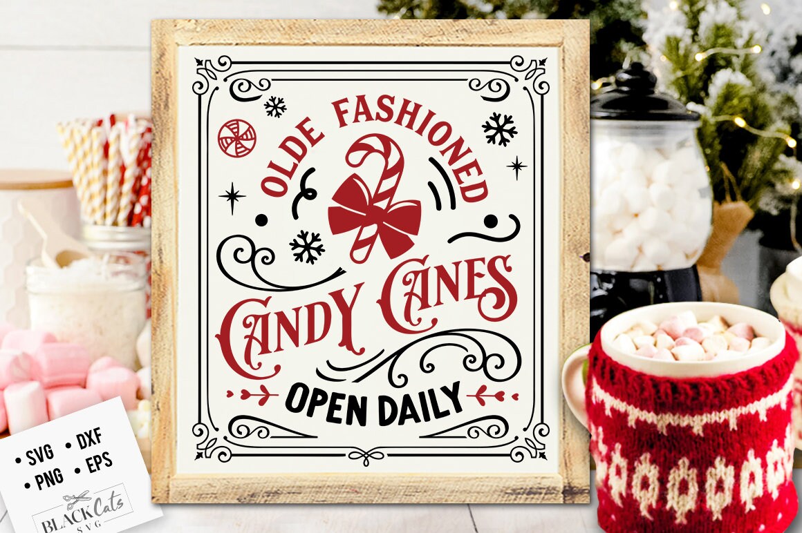 Old fashioned Candy canes svg, Candy canes poster svg, Farmhouse Christmas svg, Farmhouse candy canes svg, Farmhouse Christmas poster svg,