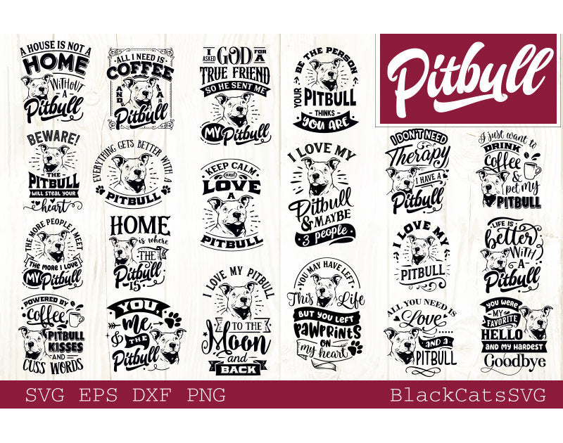 Pitbull Bundle SVG 20 designs, Pitbull dog svg, I love my Pittie svg, Pitbull dog svg, Pitbull lover bundle svg, Dog bundle svg