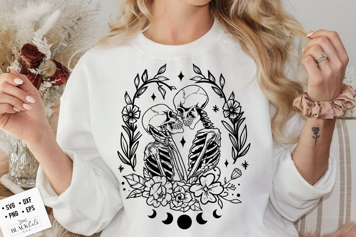 The Lovers SVG, The Lovers, Skeleton lovers svg, Valentine skeletons svg, Lovers Valentine svg,