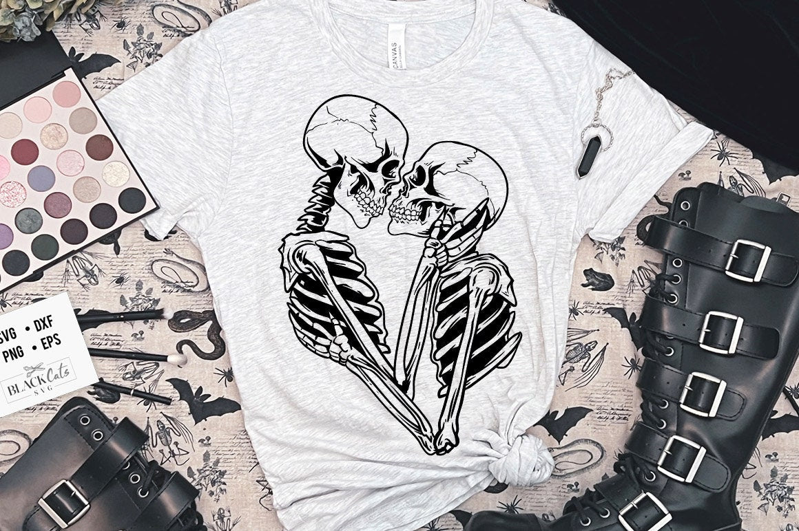 The Lovers SVG, The Lovers, Skeleton lovers svg, Valentine skeletons svg, Skeleton love svg