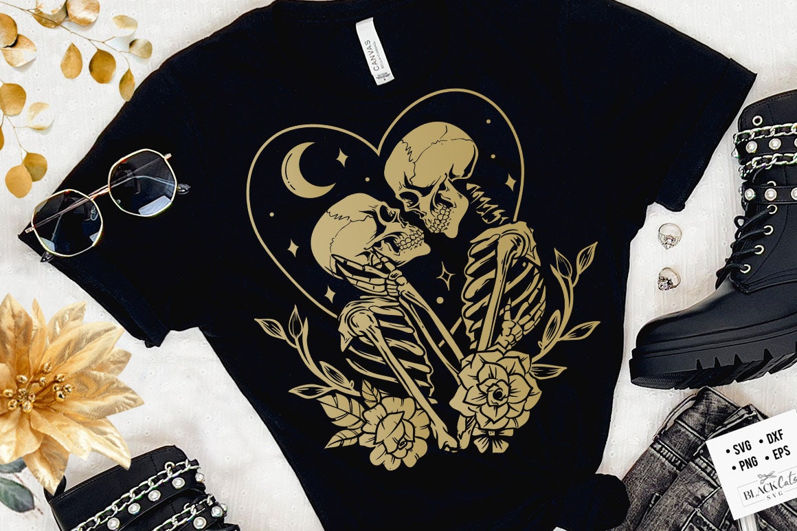 The Lovers SVG, The Lovers, Skeleton lovers svg, Valentine skeletons svg, Skeleton love svg, Skeleton heart svg, heart skeleton svg