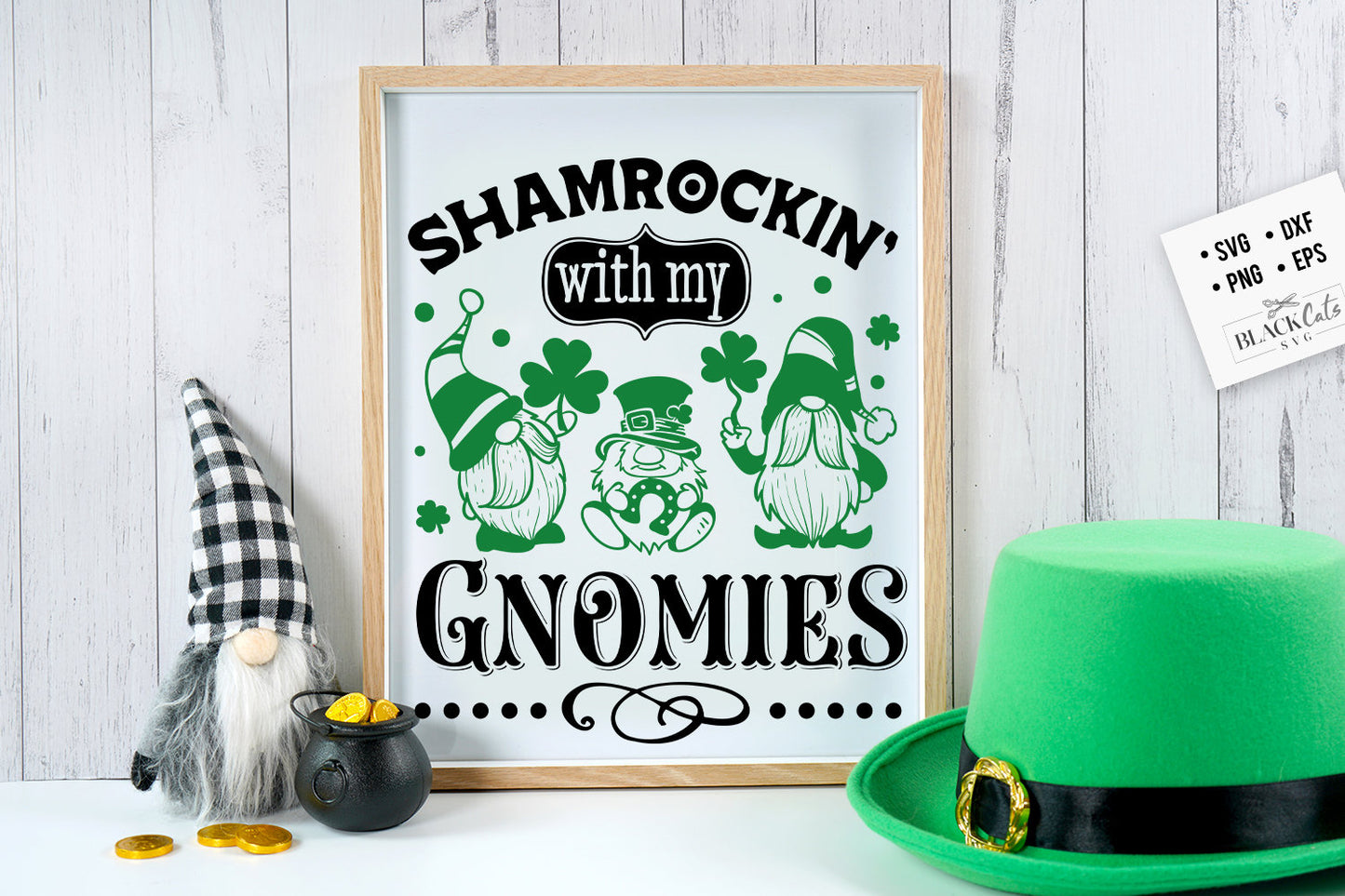 Shamrockin with my gnomies svg, St Patricks Day gnome SVG, St Patricks Day SVG, St Patrick's Day Svg, Farmhouse Patrick's Day svg