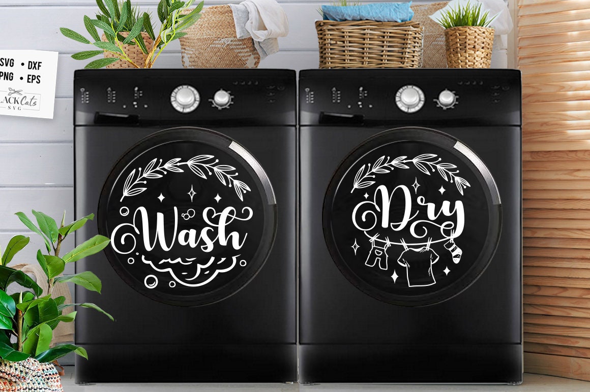 Laundry Svg, Wash dry svg, Washer Dryer svg, Wash and dry Sign, Washing Machine sticker svg, Laundry room svg
