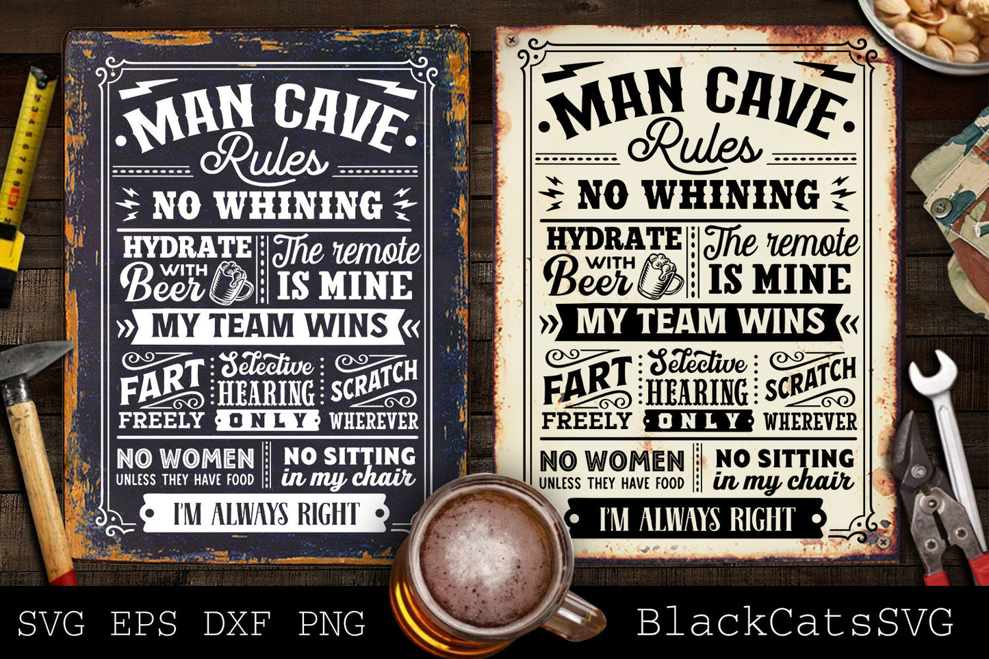 Man Cave Rules svg, Man cave rules poster SVG, Garage svg, Dads garage svg, Father's day gift svg