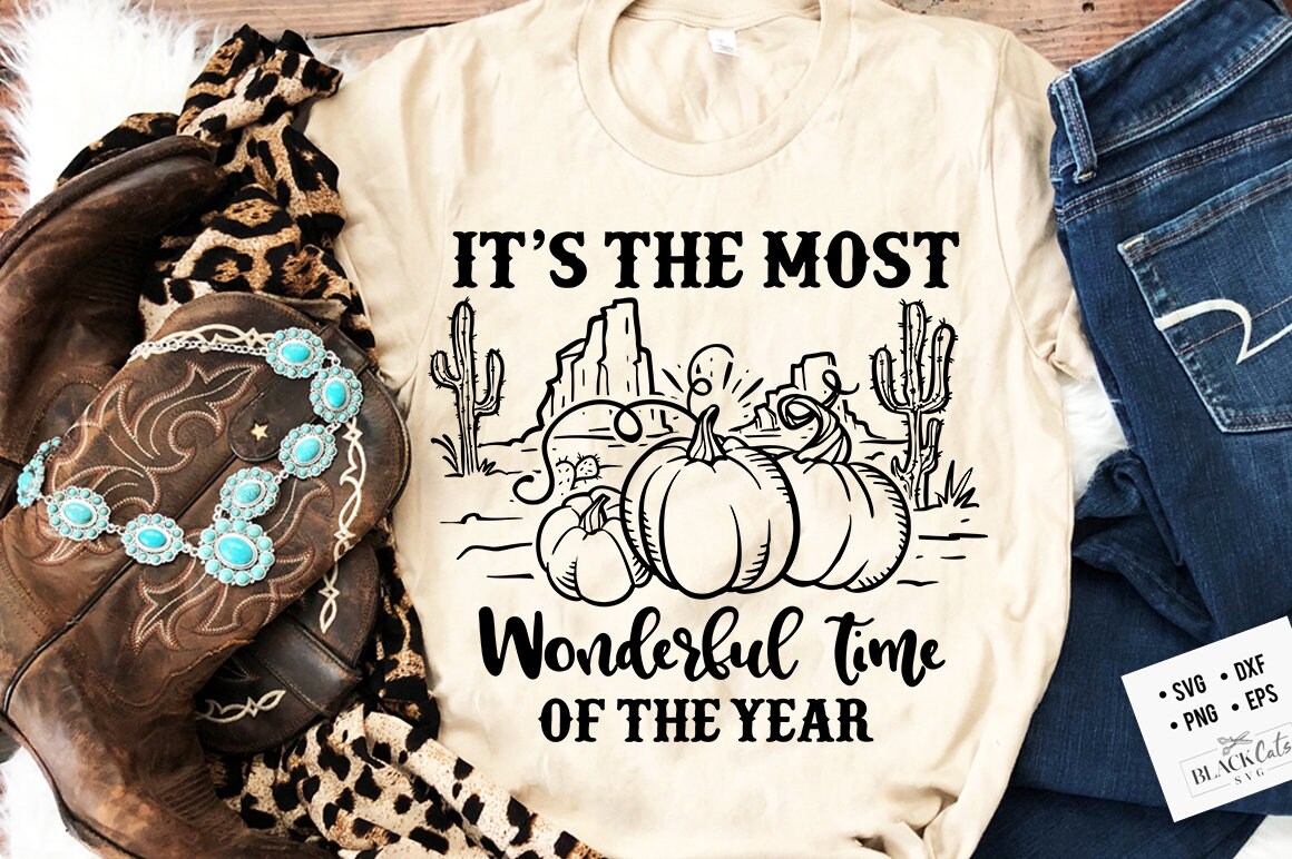 It's the most wonderful time of the year svg, Western fall svg, Western halloween svg, Autumn cowboy svg