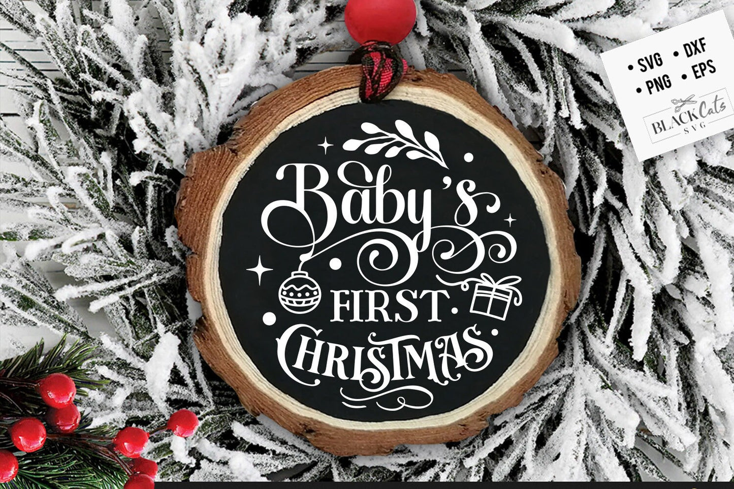 Baby's First Christmas svg, First Christmas ornament svg, My First Christmas svg, First Christmas round ornament svg, New baby svg