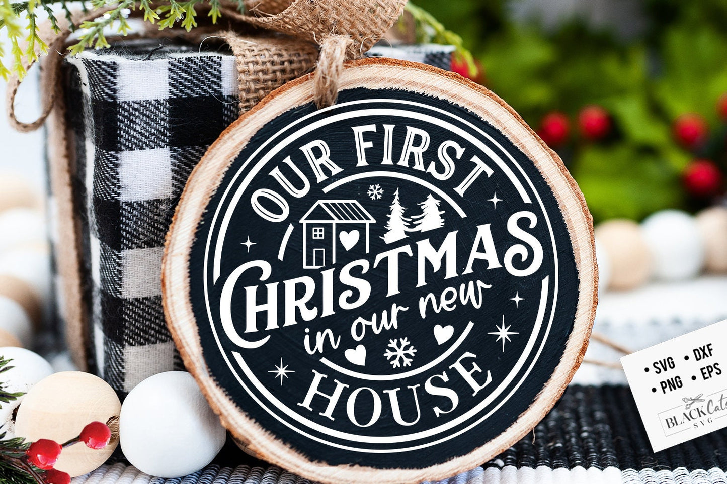 Our First Christmas 2023 svg, First Christmas House svg, New house svg, Our first Christmas svg, First Christmas round ornament svg