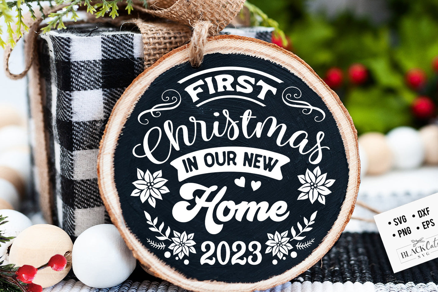 Our First Christmas 2023 svg, In our new home svg, First Christmas ornament svg, Our first Christmas svg, First Christmas round ornament svg
