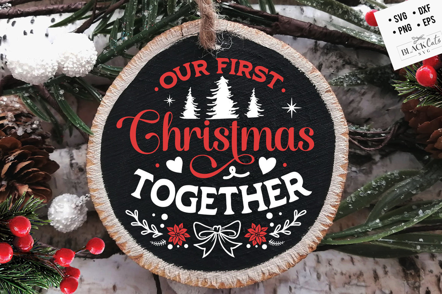 Our First Christmas 2023 svg, First Christmas ornament svg, first Christmas svg, First Christmas round ornament svg, Christmas Together