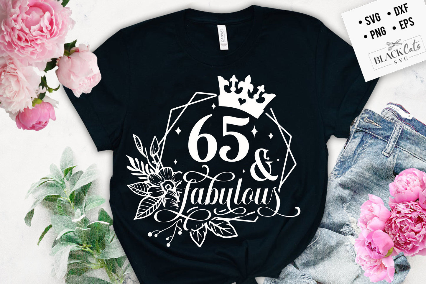 65 and fabulous SVG, 65th Birthday, 65 Fabulous Cut File, 65 Birthday svg, 65th Birthday Gift Svg, 65 Rose Gold Birthday PNG