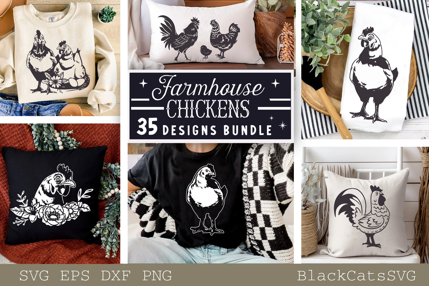 Chicken designs bundle svg, Chicken illustrations svg, Chicken cliparts svg, Chicken lover svg, Funny chicken svg