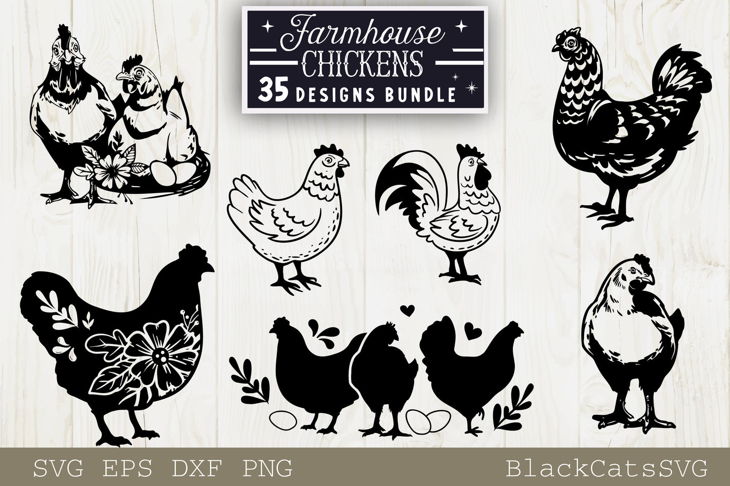 Chicken designs bundle svg, Chicken illustrations svg, Chicken cliparts svg, Chicken lover svg, Funny chicken svg