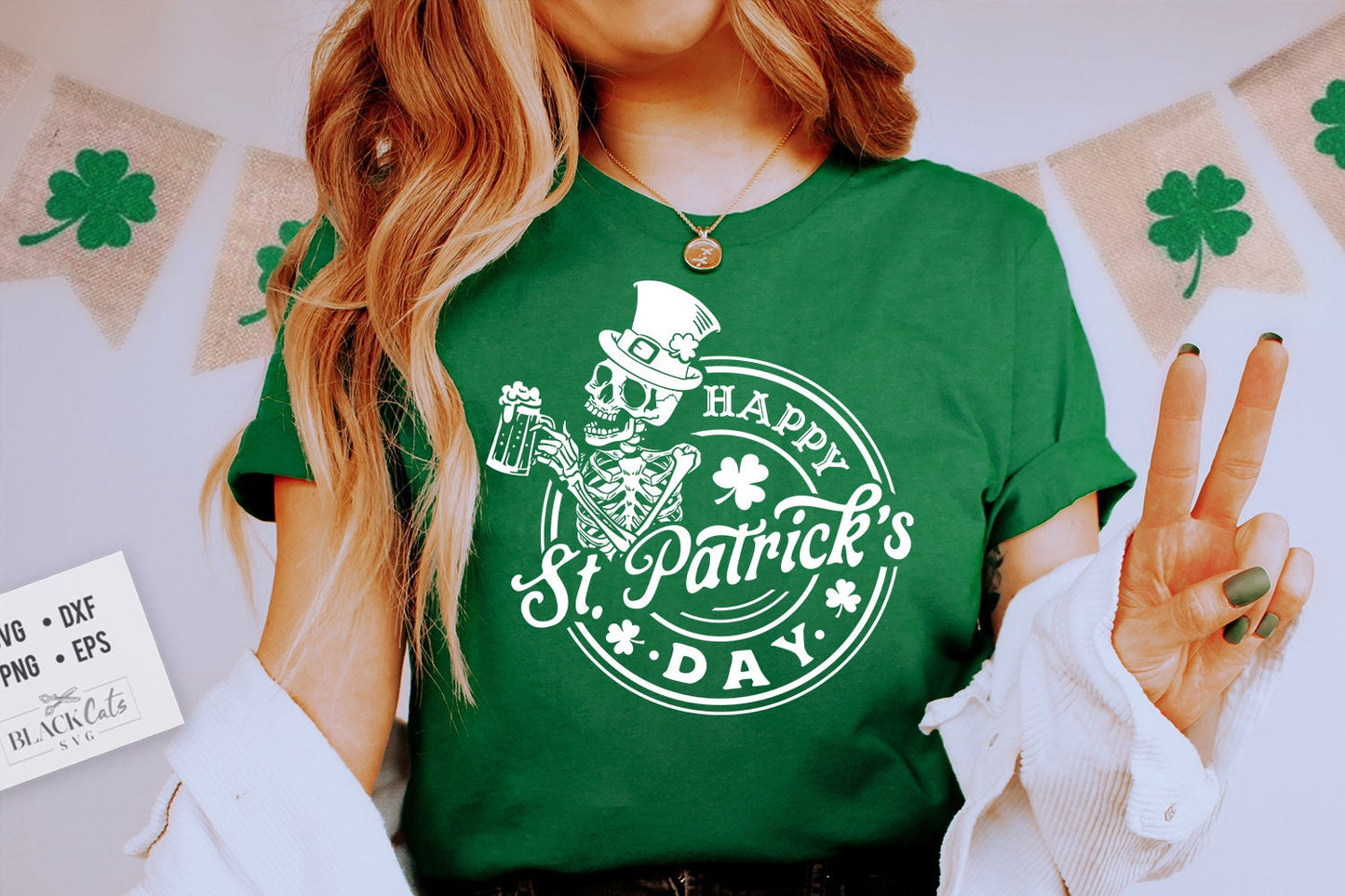 Happy St Patrick's Day svg, St Paddy's SVG, St Patricks Day SVG, Skull Patrick svg, St Patrick's Day skeleton svg