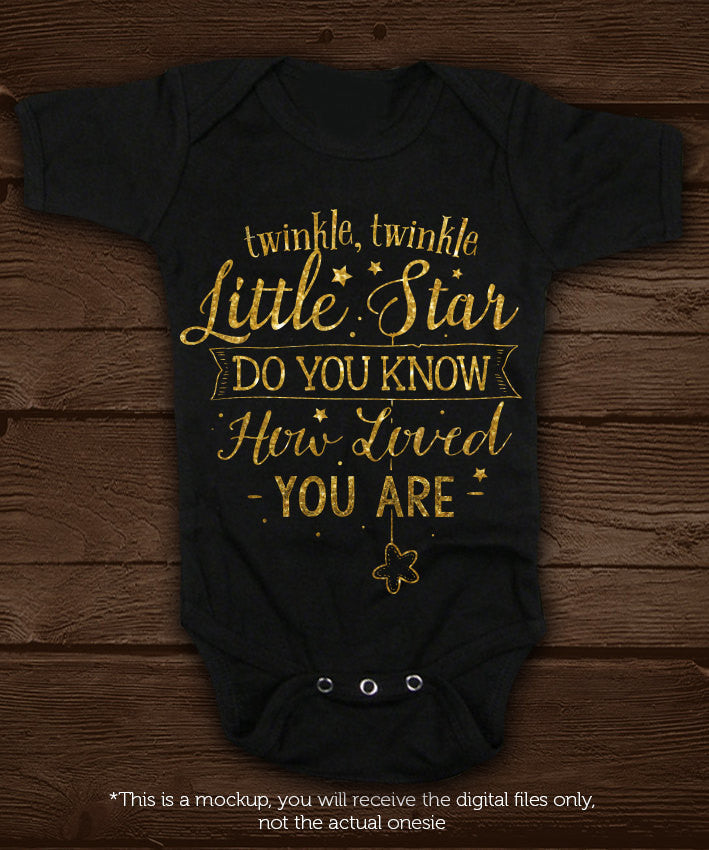 Twinkle twinkle little star SVG file Cutting File Clipart in Svg, Eps, Dxf, Png for Cricut & Silhouette - BlackCatsSVG