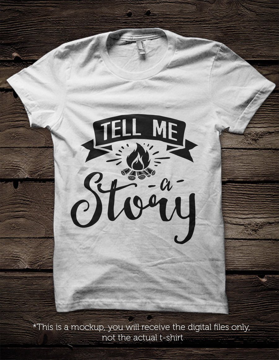 Tell me a story - SVG file Cutting File Clipart in Svg, Eps, Dxf, Png for Cricut & Silhouette - camping fire - BlackCatsSVG