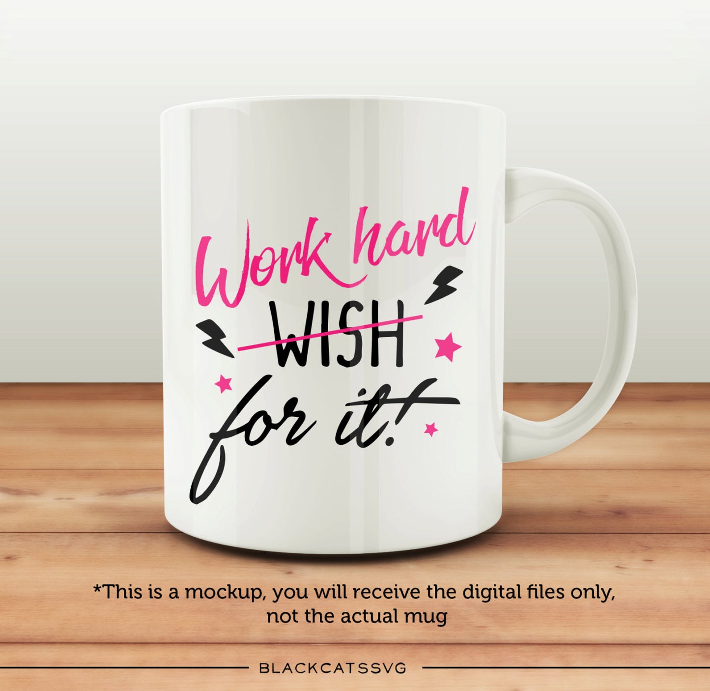 Work hard for it SVG file Cutting File Clipart in Svg, Eps, Dxf, Png for Cricut & Silhouette - BlackCatsSVG