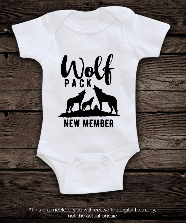 Wolf pack new member - three wolves - SVG file Cutting File Clipart in Svg, Eps, Dxf, Png for Cricut & Silhouette - BlackCatsSVG