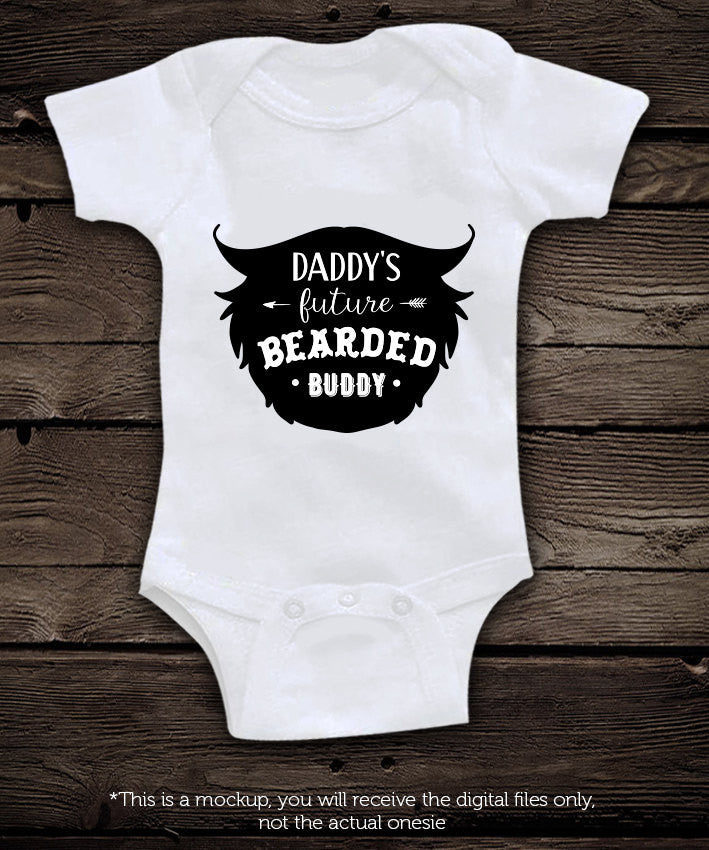 Daddy's future bearded buddy svg file Cutting File Clipart in Svg, Eps, Dxf, Png for Cricut & Silhouette svg beard SVG - BlackCatsSVG