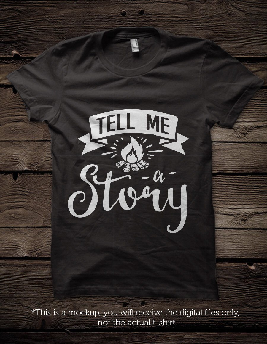 Tell me a story - SVG file Cutting File Clipart in Svg, Eps, Dxf, Png for Cricut & Silhouette - camping fire - BlackCatsSVG