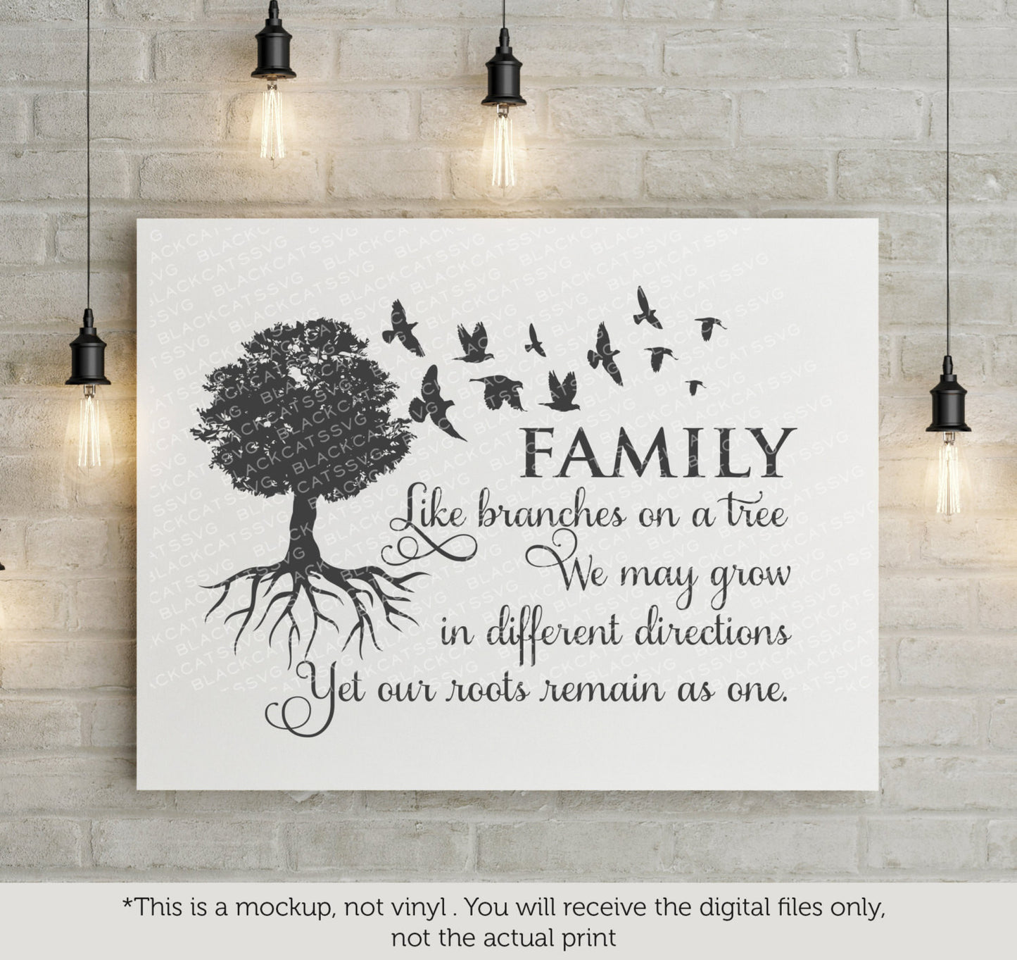 Family tree - SVG file Cutting File Clipart in Svg, Eps, Dxf, Png for Cricut & Silhouette - BlackCatsSVG