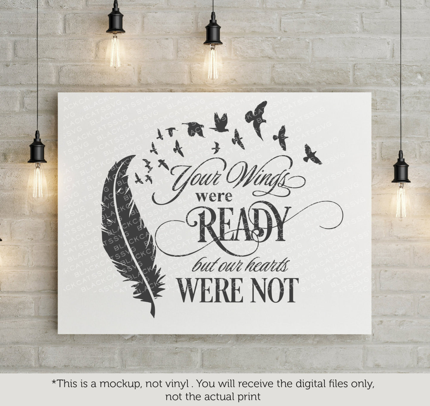 Your wings were ready but our hearts were not - SVG file Cutting File Clipart in Svg, Eps, Dxf, Png for Cricut & Silhouette - BlackCatsSVG