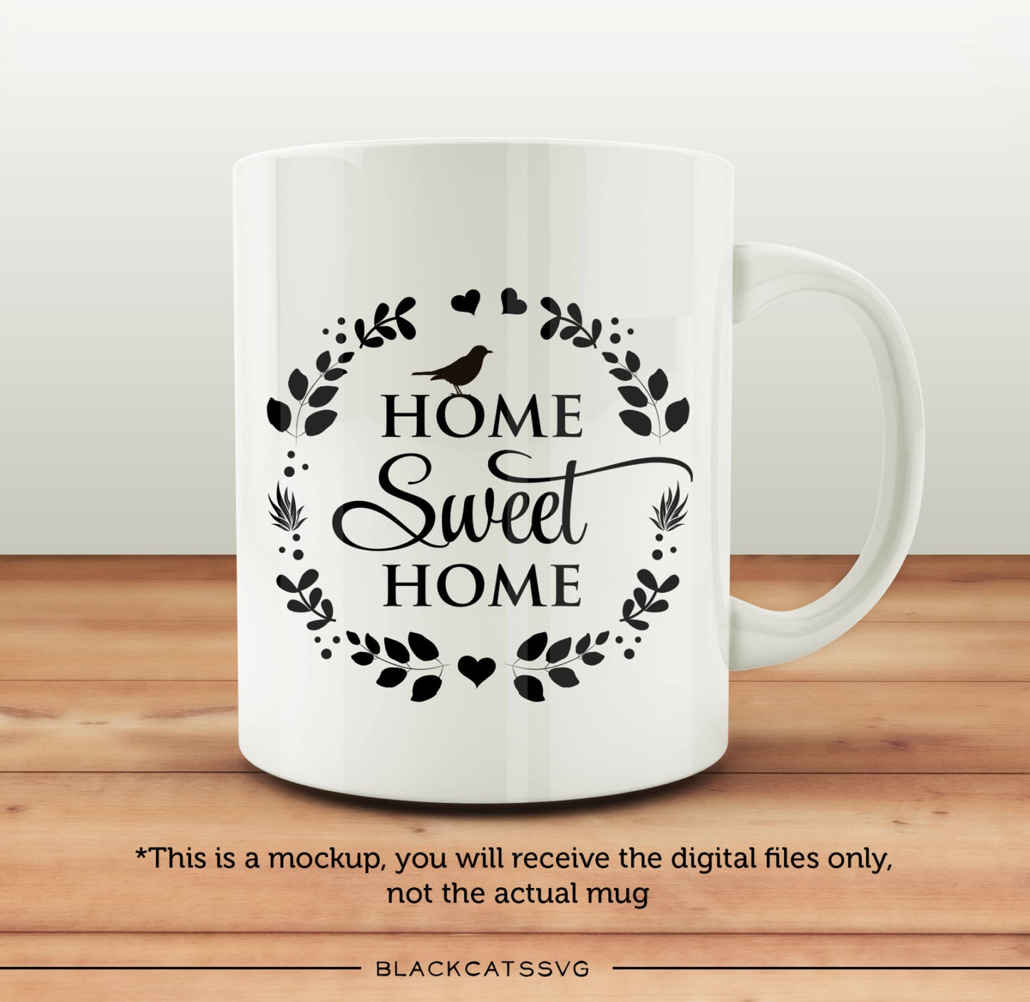 Home sweet home - SVG file Cutting File Clipart in Svg, Eps, Dxf, Png for Cricut & Silhouette - BlackCatsSVG