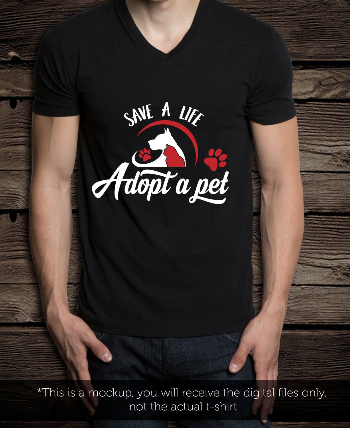 Save a life, adopt a pet - SVG file Cutting File Clipart in Svg, Eps, Dxf, Png for Cricut & Silhouette - Bloodhound svg - BlackCatsSVG