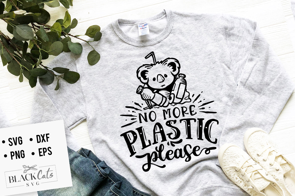 No More Plastic Please SVG File