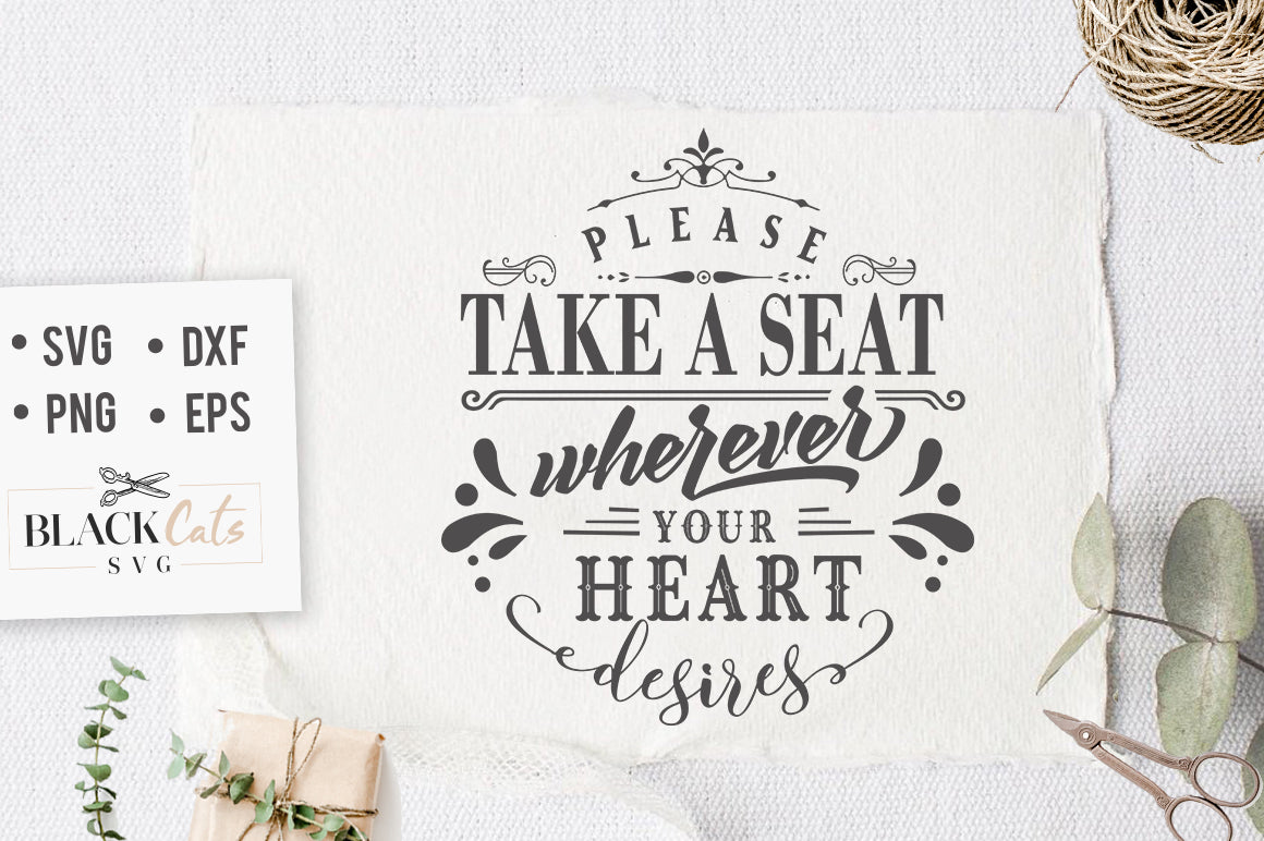Please Take A Seat SVG