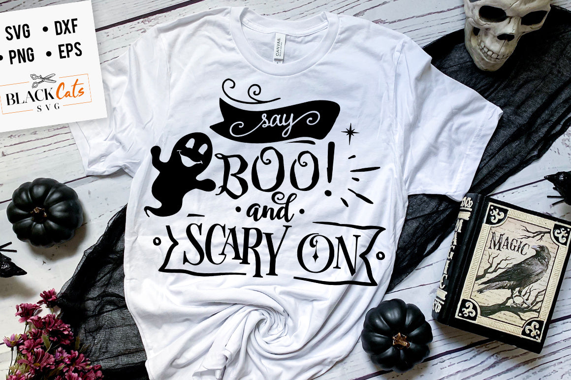 Say Boo and Scary On SVG File