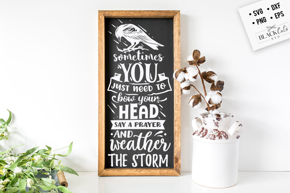 sometimes you just need to bow your head SVG