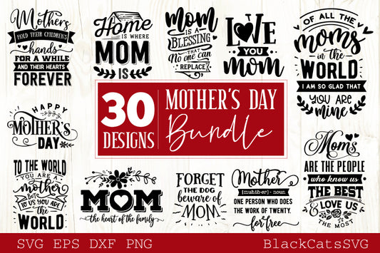 Mother's Day SVG bundle 30 designs Motherhood SVG bundle