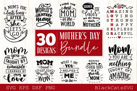 Mother's Day SVG bundle 30 designs Motherhood SVG bundle