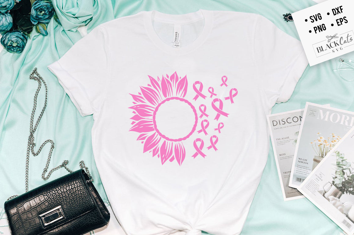 Cancer awareness monogram SVG file – BlackCatsSVG