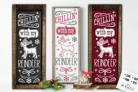 Chillin reindeer SVG