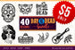 Day of the Dead SVG bundle 40 designs Dia de los Muertos SVG bundle