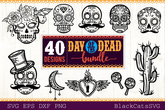 Day of the Dead SVG bundle 40 designs Dia de los Muertos SVG bundle