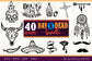 Day of the Dead SVG bundle 40 designs Dia de los Muertos SVG bundle