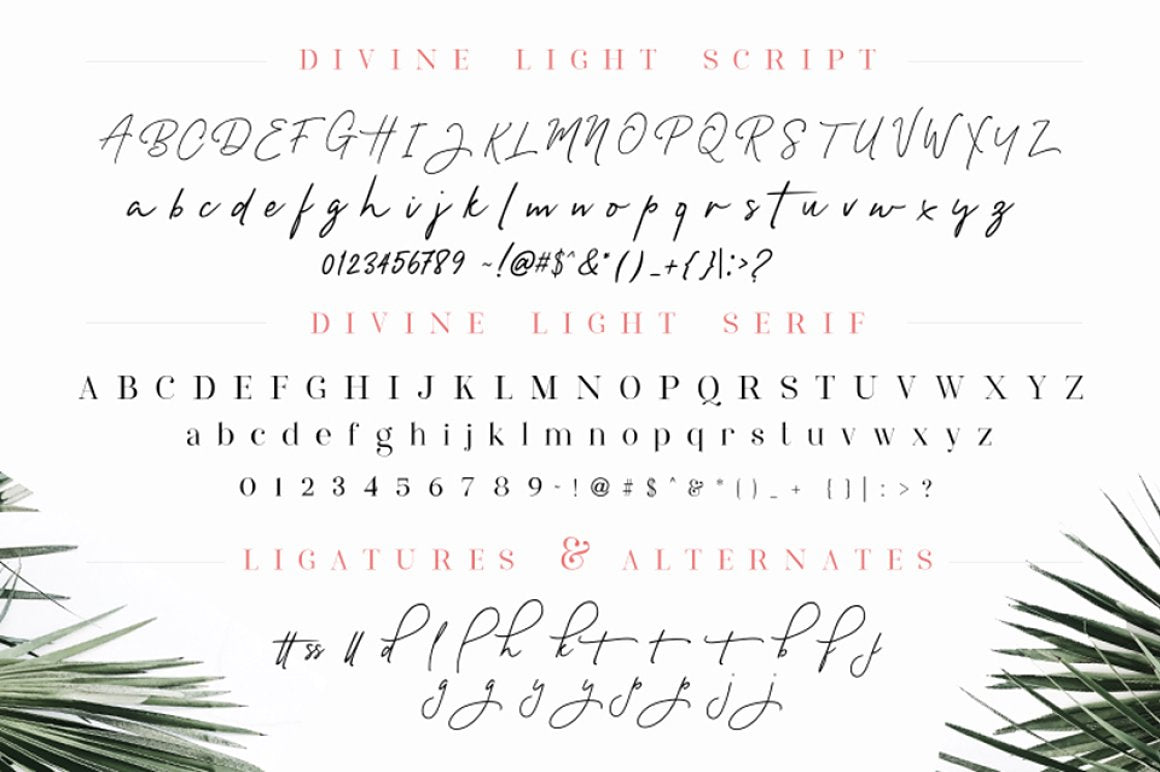 Divine Light Font Duo and extras