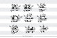 Easter Split font with bunny and Easter egg - SVG file Cutting File Clipart in Svg, Eps, Dxf, Png for Cricut & Silhouette
