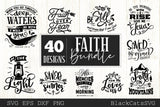 Faith Bundle 40 SVG files Cutting File Clipart in Svg, Eps, Dxf, Png for Cricut & Silhouette