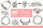 Floral frames SVG bundle 40 designs