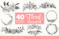 Floral frames SVG bundle 40 designs