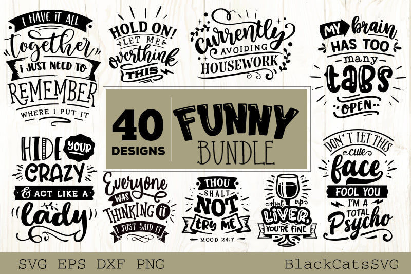 Funny SVG bundle 40 designs