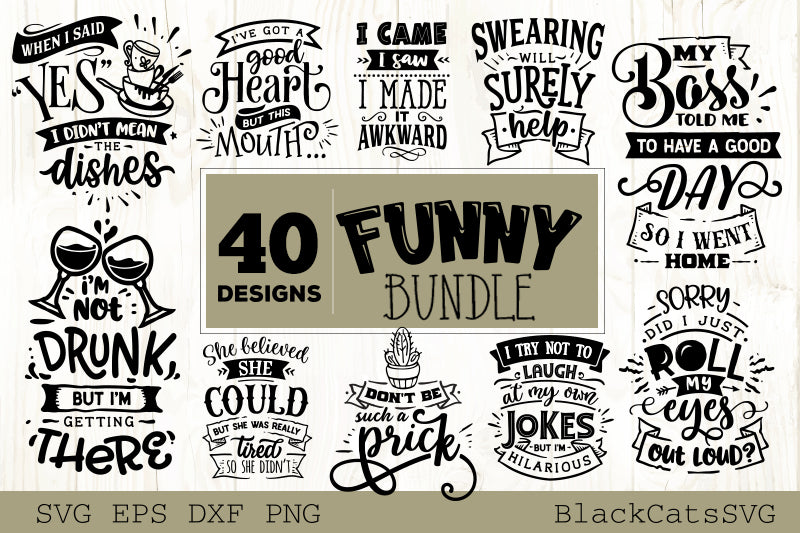 Funny SVG bundle 40 designs