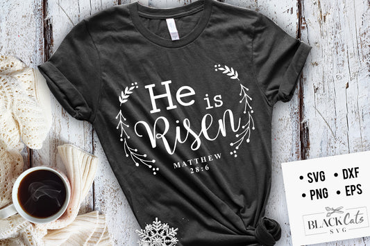 He is Risen SVG file Cutting File Clipart in Svg, Eps, Dxf, Png for Cricut & Silhouette
