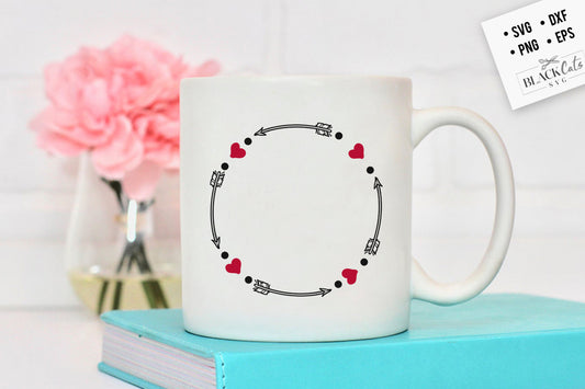 Hearts Monogram SVG File 1