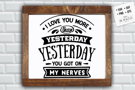I love you more nerves SVG