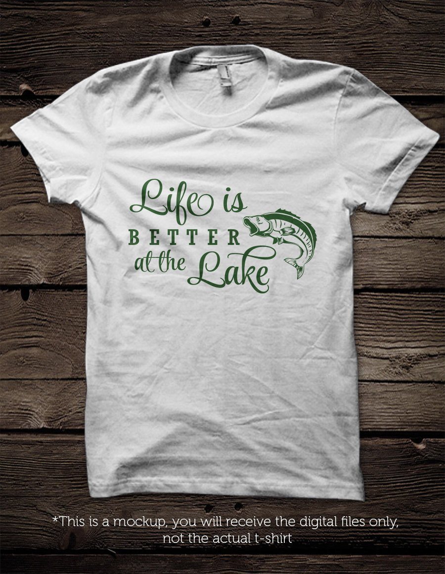 Life is better at the lake -  SVG file Cutting File Clipart in Svg, Eps, Dxf, Png for Cricut & Silhouette BlackCatsSVG