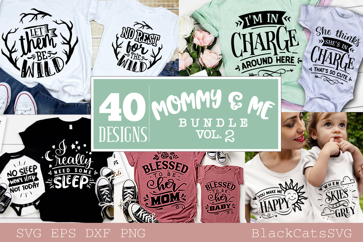 Mommy and me SVG bundle 40 designs vol 2